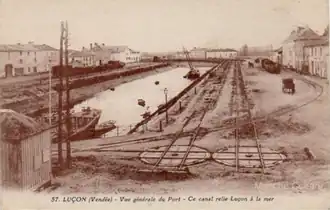 Le canal de Luçon au début du XXe&nbsp;siècle.