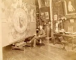 No 115 : Luc-Olivier Merson dans son atelier.