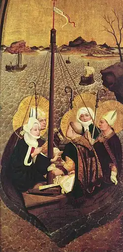 Le Voyage des Saints de Lukas Moser (1431), église de Tiefenbronn.