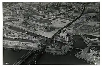 Vue aérienne en 1946.