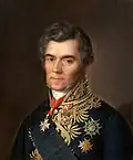 Le peintre espagnol Luis de la Cruz y Ríos, portant le cordon et la plaque de l'ordre (vers 1830).