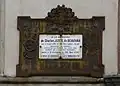 Plaque pour le prince de Craon.