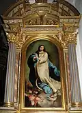 Maria Immaculata, peinture d'après Murillo, dans l'église S.Antony, par Josef Moroder-Lusenberg, 1876.