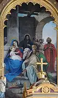 Adoration des mages dans l'église paroissiale d'Urtijëi par Josef Moroder-Lusenberg.