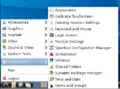 Menu des applications