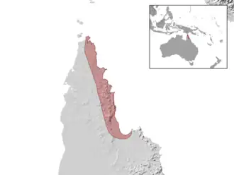 Description de l'image Lygisaurus sesbrauna distribution.png.