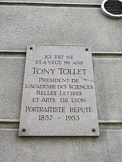 Plaque commémorative