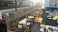Travaux au sud de la gare de Perrache pour ouvrir un nouvel accès de plain pied à la gare SNCF (14/02/2019).