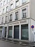 L'ancienne imprimerie Tilsitt au no&nbsp;148, en janvier 2019.