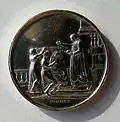 Médaille de mariage en argent. Graveur : Fleury Montagny[réf.&nbsp;nécessaire]. (Recto)