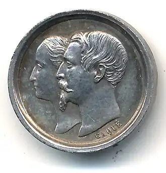Médaille du baptême du Prince impérial, 1856, avers.