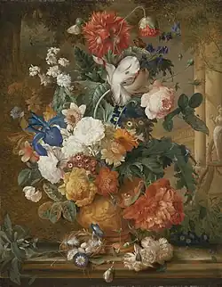 Nature morte d'après Jan van Huysum (1827), localisation inconnue.