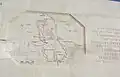 Carte des opérations militaires gravées sur le Mémorial.