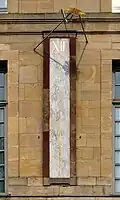 Simple méridienne avec sa ligne de midi (ca. 1750).