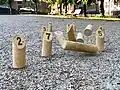 Quilles de mölkky, dérivées des quilles finlandaises.