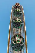 Nacelles de la grande roue à Münster. Mars 2019.