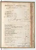 Registre des recettes, 10 janvier 1694.