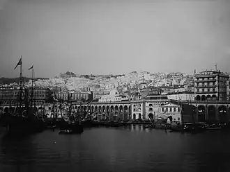 Le port d'Alger, Algérie, 1881.