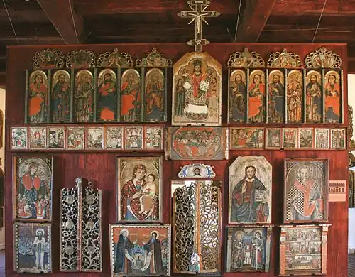 Iconostase du XVIIe&nbsp;siècle et XVIIIe&nbsp;siècle au Musée d'Histoire de Sanok en Pologne