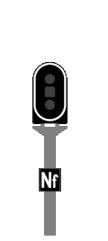 Image animée d'un feu de signalisation ferroviaire clignotant blanc