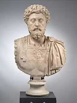 Marc-Aurèle âgé, cuirassé. Musée Saint-Raymondrègne 161-180 EC.