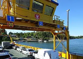 Le M/S Aurora se dirige vers Yxlan.