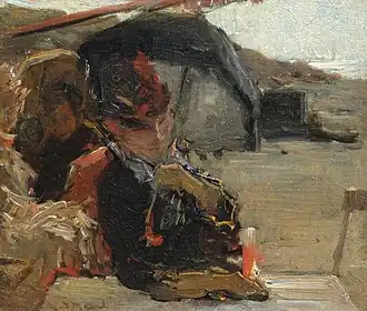 Femme sur la terrasse de Zeerust, Scheveningen.