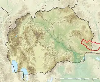 Carte de localisation de l'Ograjden en Macédoine.