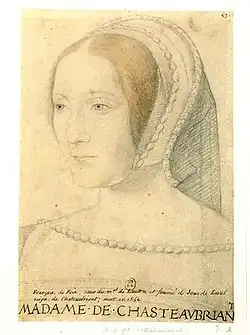 Portrait au crayon de Françoise de Foix.