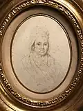 Mademoiselle Nathalie. Dessin au crayon non daté, non signé.