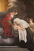 Vision de Sainte Françoise Romaine, Orazio Gentileschi.