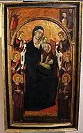 Maître de Monte Oliveto :Maestà (éponyme) (v. 1315), Chiusure (Asciano), Abbaye de Monte Oliveto Maggiore&nbsp;(it)