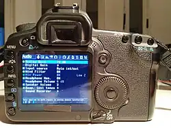 Description de l'image Magic Lantern audio menu.jpg.