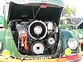 Moteur d'un camion Magirus-Deutz S 6500 refroidi par air
