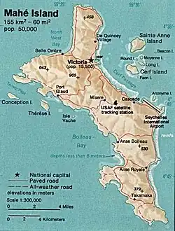 Carte de Mahé