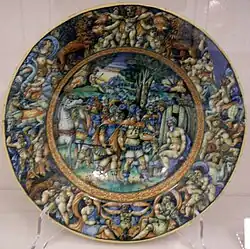 Alexandre et Diogène, Majolique de l’Atelier Picchi di Casteldurante, 1559.