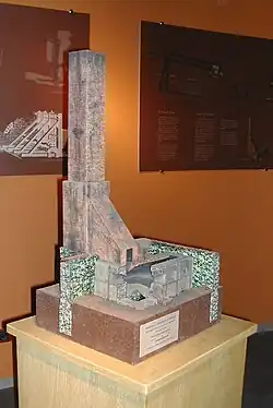 Représentation du four de l'ancienne mine d'argent de Brussieu (Rhône, France), XVIIIe siècle.