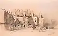 Maisons (riches) de Recouvrance vers 1840 (par Eugène Cicéri)