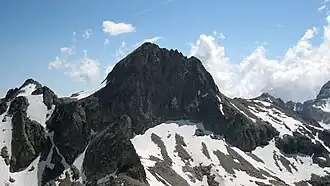 Vue de la Malédie depuis la terrasse du Gélas.