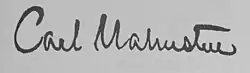 signature de Carl Malmsten