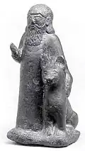 Homme avec chien, bronze, v. VIIIe – VIIe sièclee av. J.-C. Metropolitan Museum of Art.