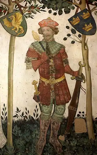 Judas Maccabée,fresque des neuf preux, château de la Manta.