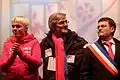 Xavier Bongibault, Tugdual Derville et Franck Meyer, maire (Modem) de Sotteville-sous-le-Val et porte-parole du Collectif des maires pour l'enfance.