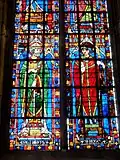 Verrière no&nbsp;2, sud du chœur - saint Éloi et saint Hugues.