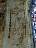 Croisillon sud, peinture murale - saint évêque.