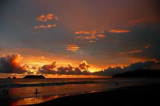 Coucher de soleil.