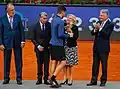 Ion Țiriac (à gauche) en 2018, comme manager du Masters de Madrid.