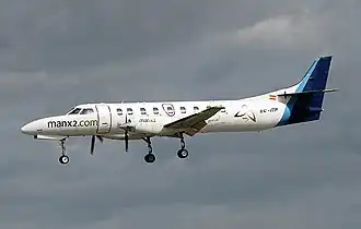 Le Fairchild Metroliner III impliqué dans l'accident (EC-ITP), photographié à l'aéroport d'East Midlands en août 2009.