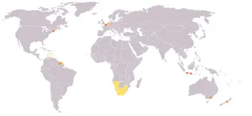 Carte du monde sur la diffusion du néerlandais