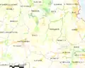 Carte de Plélo et des communes avoisinantes.
